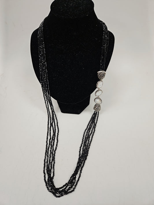 Crystals with freshwater pearls