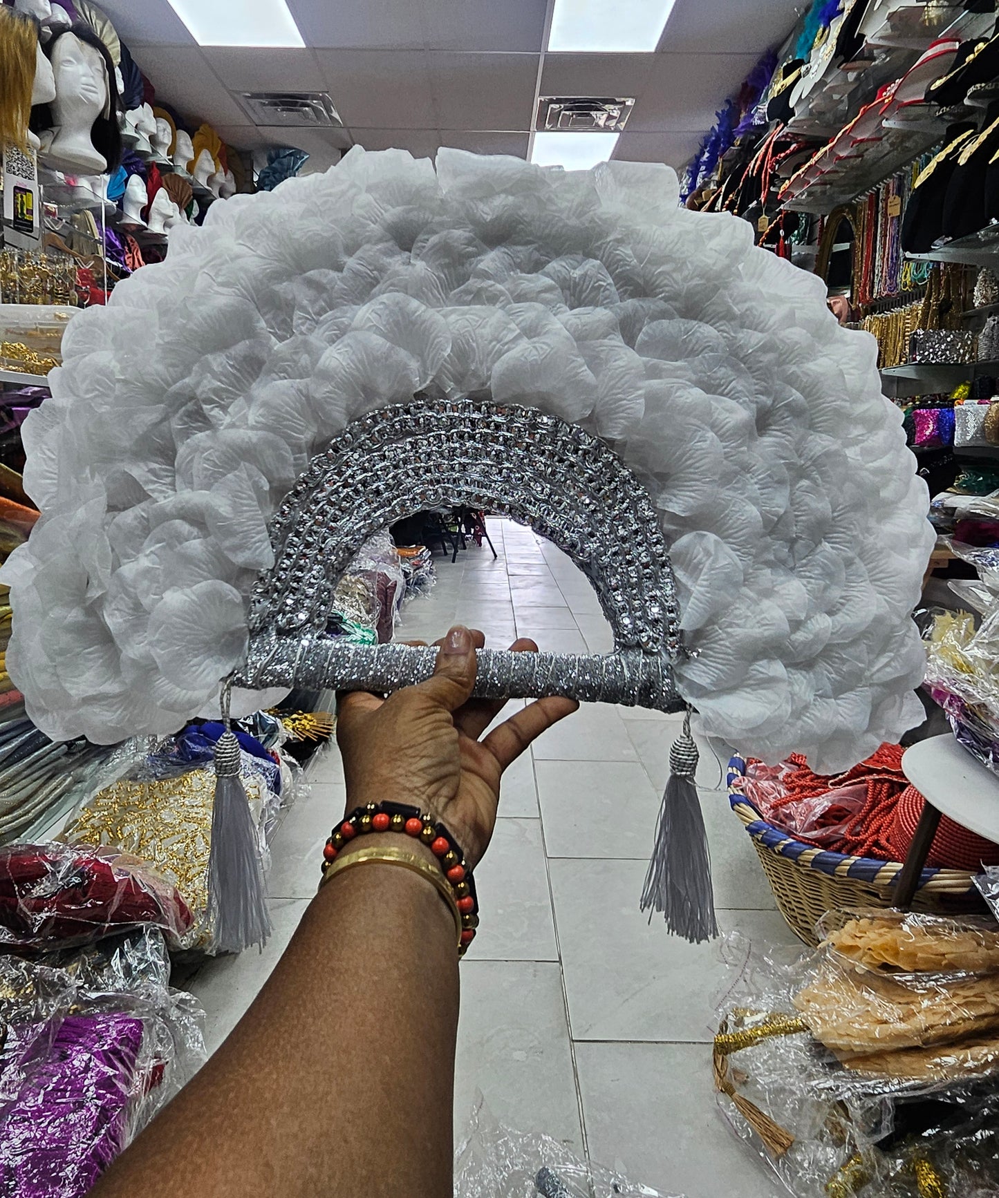 Embroidered fan
